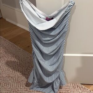 Striped Blue and White Dress